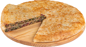 Осетинский пирог с сыром и свекольными листьями